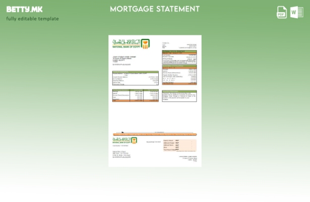 Модерен стил Египет Националната банка на Египет шаблон за извод на банкарска хи